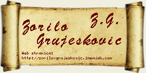 Zorilo Grujesković vizit kartica